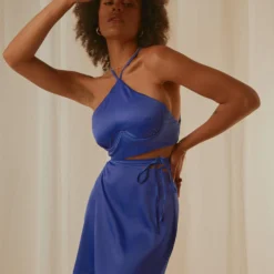 Until Midnight Mini Skirt - Cobalt