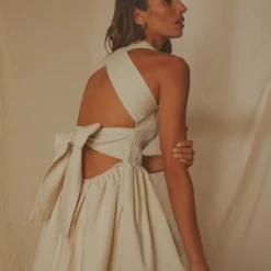 European Towns Linen Mini Dress - Oatmeal -Stylo Craze Sales Store 9367623424c746178f302c433d290807 scaled