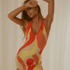 Cool Horizons Knit Dress - Flames