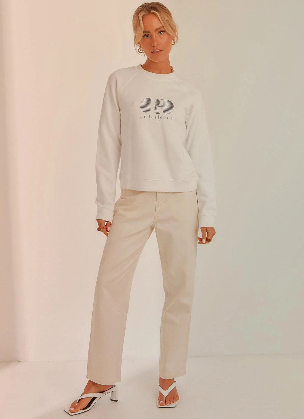 80s Sport Sweater - White 4 80s Sport Sweater - White - Image 4