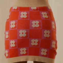 Flower Market Knit Mini Skirt - Orange Mod Floral -Stylo Craze Sales Store 9c06ea6e54904eeb8fcf5cccfca7aaff scaled