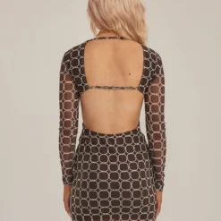 Backstage With You Mini Dress - Chocolate Geo -Stylo Craze Sales Store 9c792282bcc444aaab03d90fe6480434 scaled