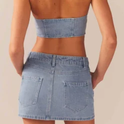 Giddy Up Denim Mini Skirt - Subdued Blue -Stylo Craze Sales Store 9ce391934b724d718f020a5fab1f8e5d scaled