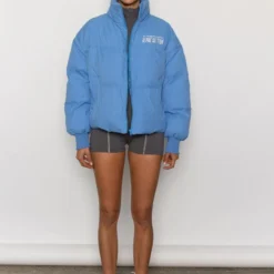 The Slopes Puffer Jacket - Azure -Stylo Craze Sales Store ApresSki WebCrops 25