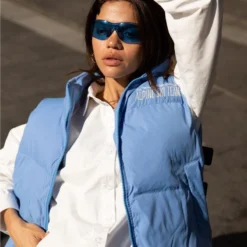 Cold And Cool Puffer Vest - Azure -Stylo Craze Sales Store ApresSki WebCrops 44