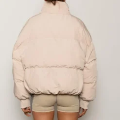 The Slopes Puffer Jacket - Beige -Stylo Craze Sales Store ApresSki WebCrops 79