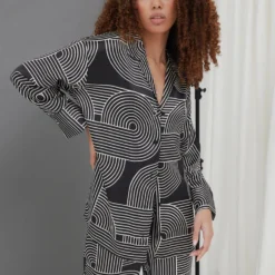 4TH & RECKLESS Fina Shirt - Black Print