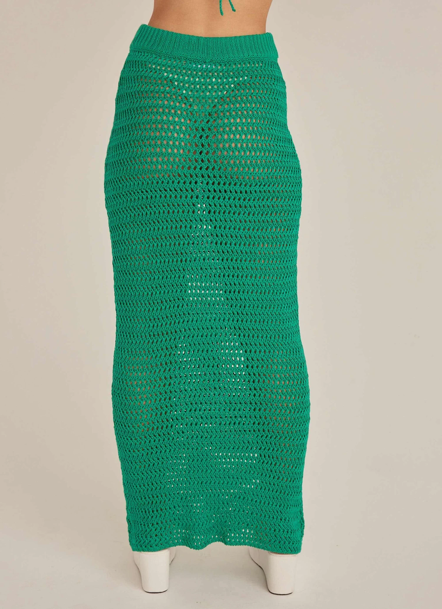 Free Time Crochet Maxi Skirt - Green 6 Free Time Crochet Maxi Skirt - Green - Image 6