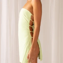 Sun Swept Terry Dress - Lime Green -Stylo Craze Sales Store Leilani Ecom 416