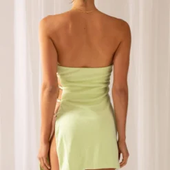 Sun Swept Terry Dress - Lime Green -Stylo Craze Sales Store Leilani Ecom 417