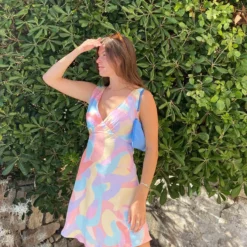 Audrey Vintage Slip Dress - Pastel Wave -Stylo Craze Sales Store MaggieMcCormack EComm3 scaled