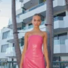 Marbella Tube Dress - Magenta PU