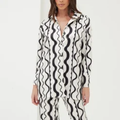 4TH & RECKLESS Neviah Shirt - Wave Print