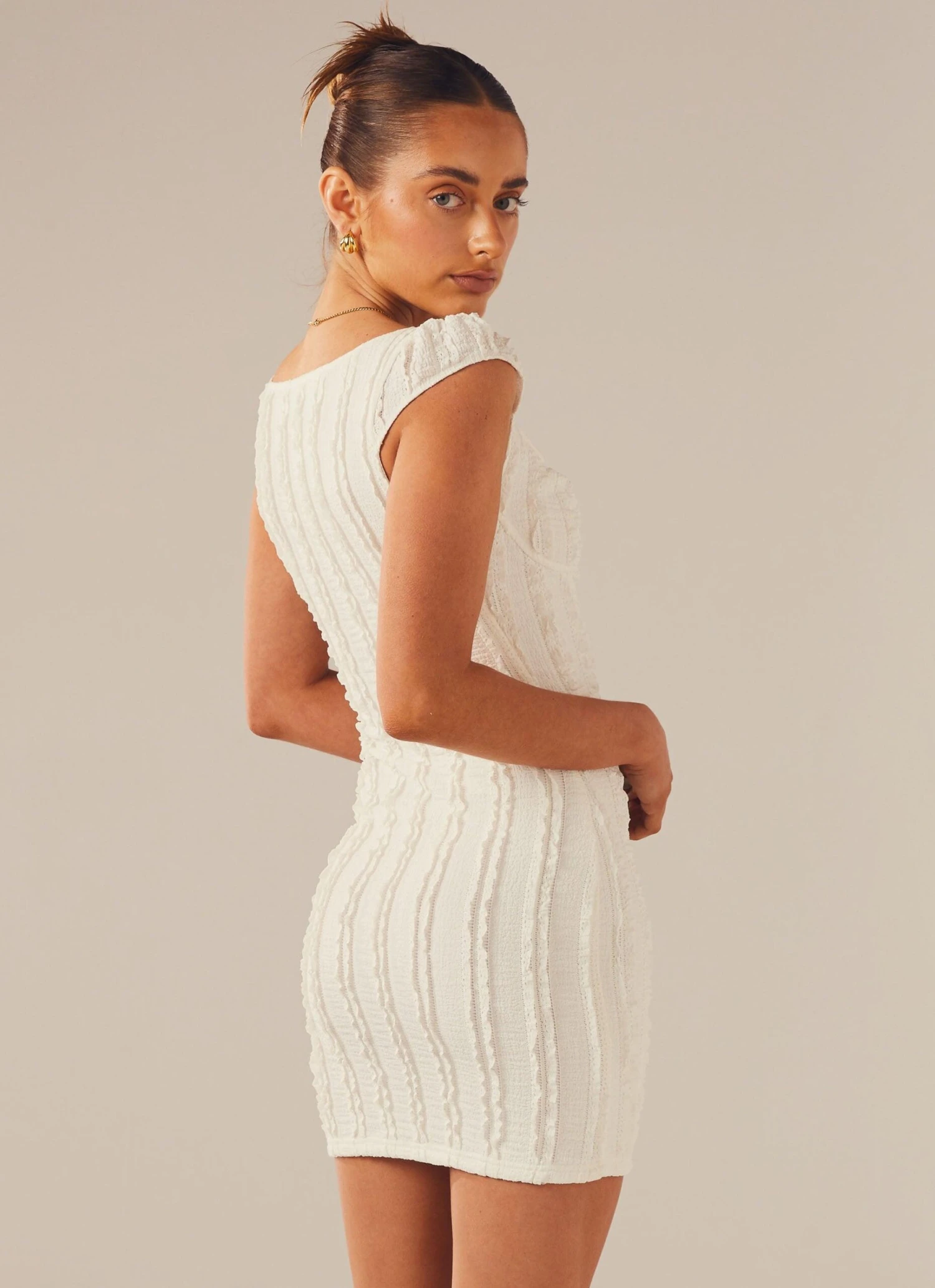 Tattooed Heart Corset Mini Dress - Pure White 4 Tattooed Heart Corset Mini Dress - Pure White - Image 4