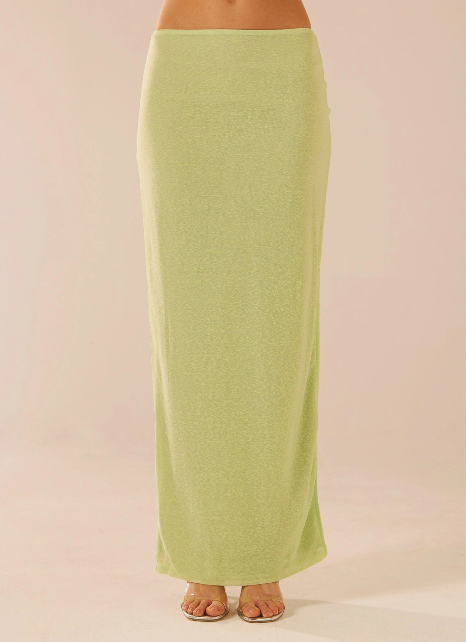 Just Like Magic Maxi Skirt - Lime 4 Just Like Magic Maxi Skirt - Lime - Image 4