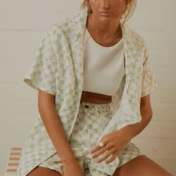 Safari Shirt - Sage Checker -Stylo Craze Sales Store Peppermayo Elise 15.3.22 EXTRA 27 scaled