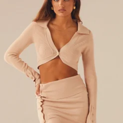 Peyton Knit Button Dress - Hazel