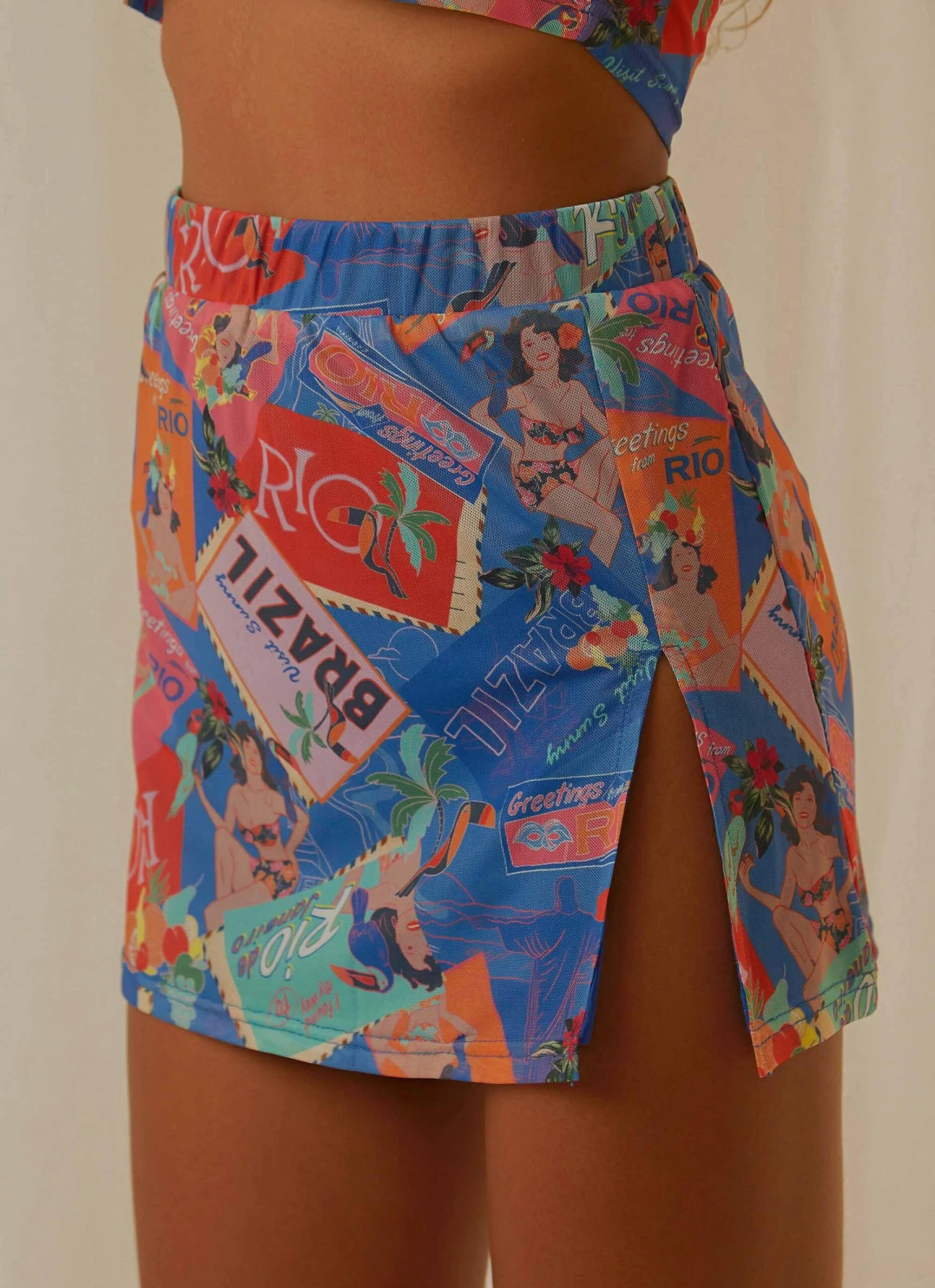 Locals Only Mesh Mini Skirt - Postcard Travels 5 Locals Only Mesh Mini Skirt - Postcard Travels - Image 5