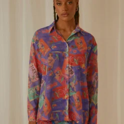 Paradise Found Sheer Shirt - Postcard Travels -Stylo Craze Sales Store Peppermayo Jenaya 7.2.22 P1 54 scaled