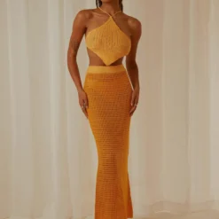 Summer Crush Crochet Halter Top - Mango -Stylo Craze Sales Store Peppermayo Jenaya 7.2.22 P2 58 scaled