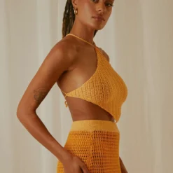 Summer Crush Crochet Halter Top - Mango -Stylo Craze Sales Store Peppermayo Jenaya 7.2.22 P2 60 scaled