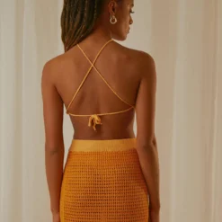 Summer Crush Crochet Halter Top - Mango -Stylo Craze Sales Store Peppermayo Jenaya 7.2.22 P2 61 scaled