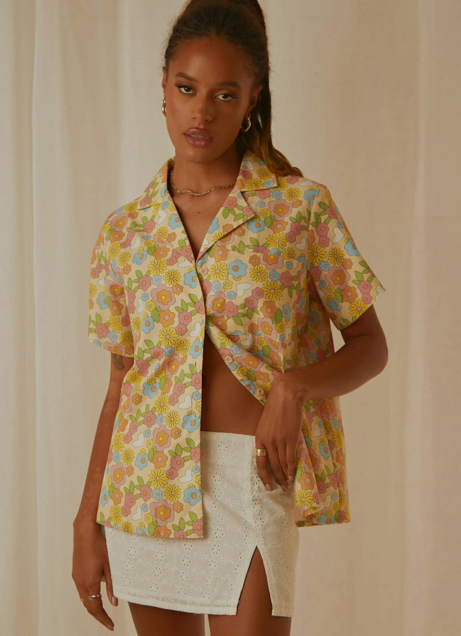 Summer Getaway Linen Shirt - Blossom 1 Summer Getaway Linen Shirt - Blossom