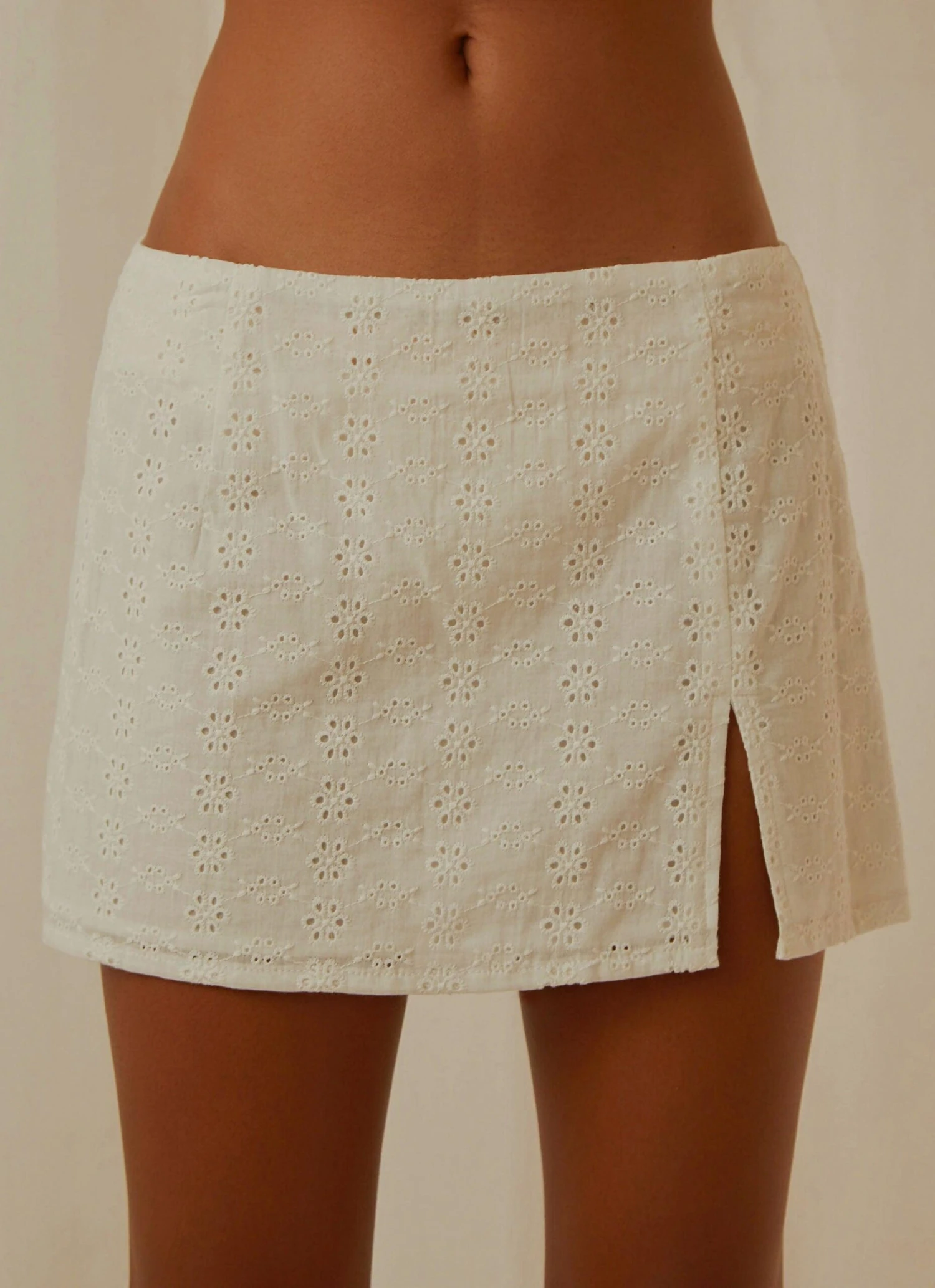 Field Dreams Mini Skirt - White Broderie 1 Field Dreams Mini Skirt - White Broderie