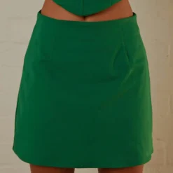 Rooftop Drinks Mini Skirt - Jade Green