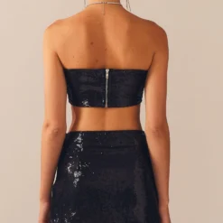 Emma Sequin Mini Skirt - Black -Stylo Craze Sales Store Peppermayo Kiana 1.12.22 102 scaled