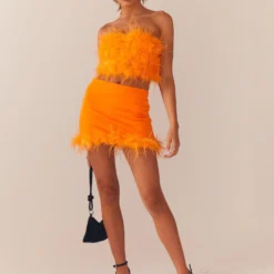 Lucia In Love Skirt - Tangerine -Stylo Craze Sales Store Peppermayo Kiana 1.12.22 43 scaled