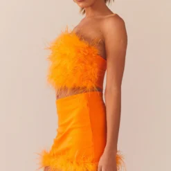 Lucia In Love Skirt - Tangerine -Stylo Craze Sales Store Peppermayo Kiana 1.12.22 44 scaled