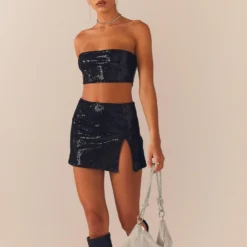 Emma Sequin Bustier - Black -Stylo Craze Sales Store Peppermayo Kiana 1.12.22 99 scaled