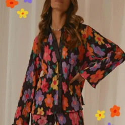 Wine Dates Shirt - Noir Bloom