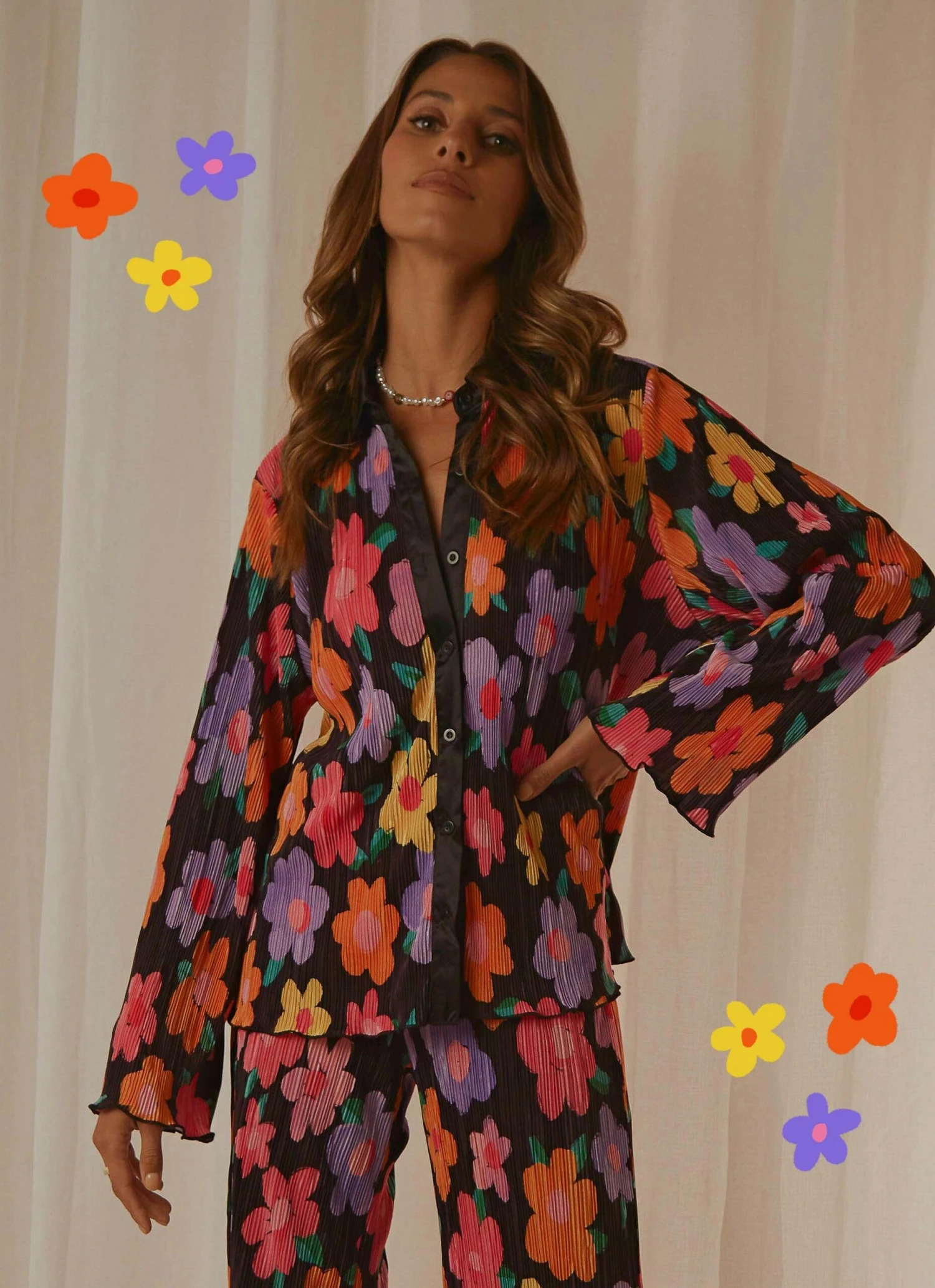 Wine Dates Shirt - Noir Bloom 1 Wine Dates Shirt - Noir Bloom