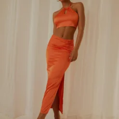 Monaco Maxi Skirt - Orange
