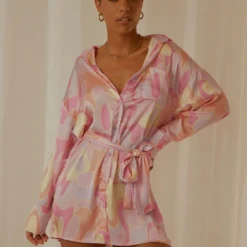 Faye Mini Shirt Dress - Psychedelic -Stylo Craze Sales Store Peppermayp Wholesale MARCH 213 scaled