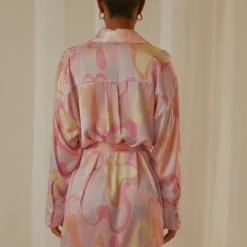 Faye Mini Shirt Dress - Psychedelic -Stylo Craze Sales Store Peppermayp Wholesale MARCH 215 scaled