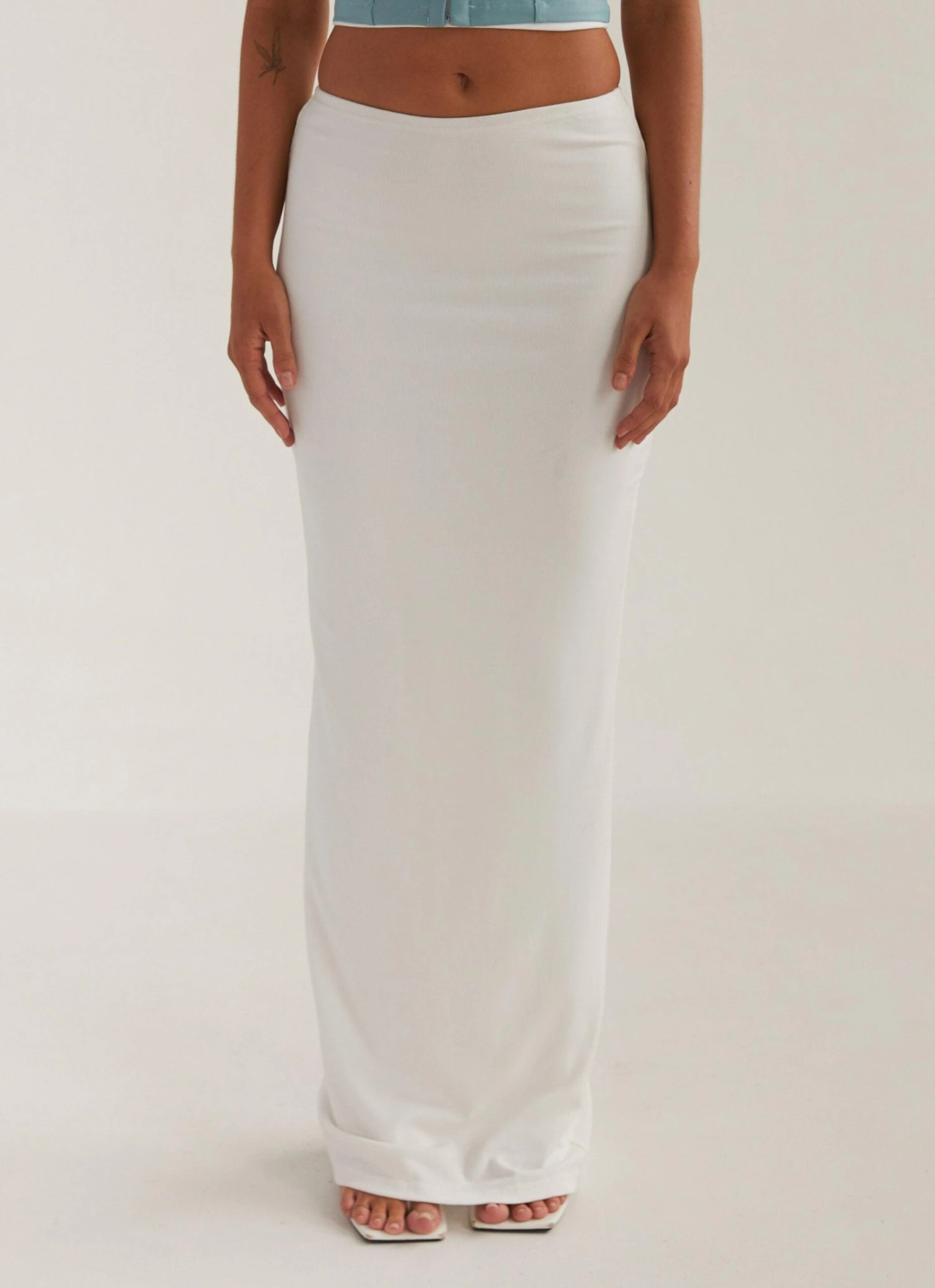 Creme De La Claye Rib Maxi Skirt - Porcelain 5 Creme De La Claye Rib Maxi Skirt - Porcelain - Image 5