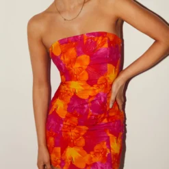 Stuck On You Mini Tube Dress - Floral Sun