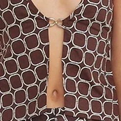 Evoke Halter Top - Chocolate Geo -Stylo Craze Sales Store adb2f120c623436e94dde68d606de16e