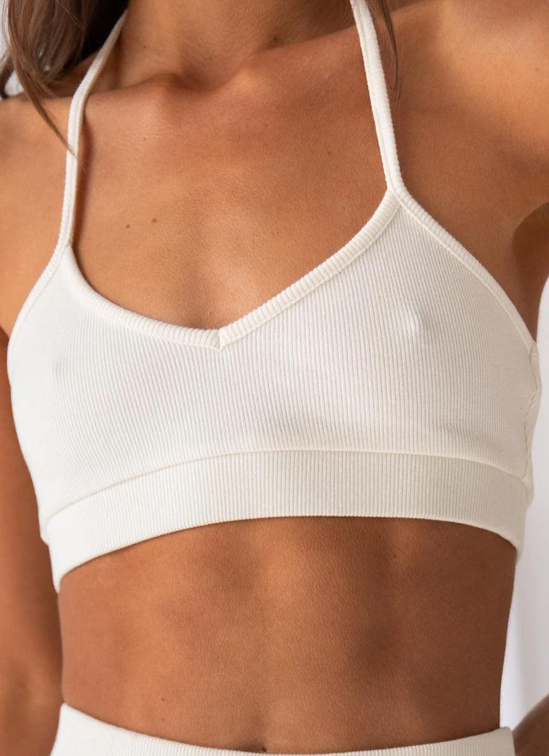 Femme Organic Cotton Rib Crop Top - Ivory 6 Femme Organic Cotton Rib Crop Top - Ivory - Image 6
