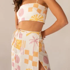 Seaside Sweethearts Wrap Mini Skirt - Under The Palms