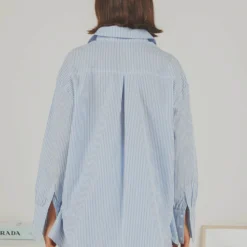 Wanderer Oversized Shirt - Blue & White Stripe -Stylo Craze Sales Store bb0333a33c324f198dd60ccedaf7cc04 scaled