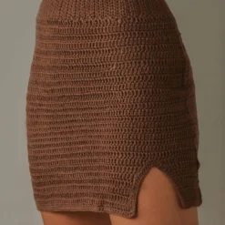 Summer Style Crochet Skirt - Choc Brown