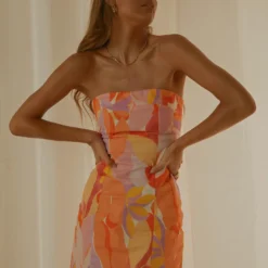 Sunday Spritz Linen Tube Dress - Paloma