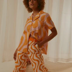 Feels Like Sunday Shirt - Orange Wave