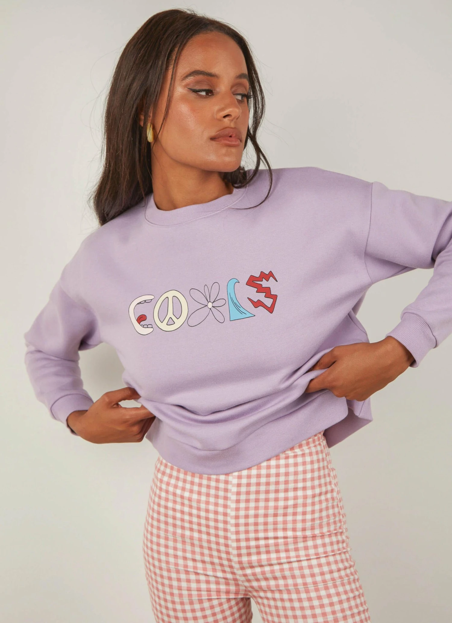 Trippy Club Sweatshirt - Lavender 2 Trippy Club Sweatshirt - Lavender - Image 2