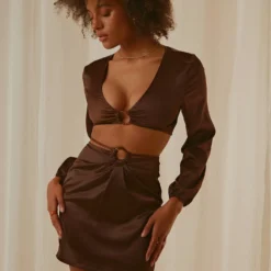 Regeneration Mini Skirt - Chocolate