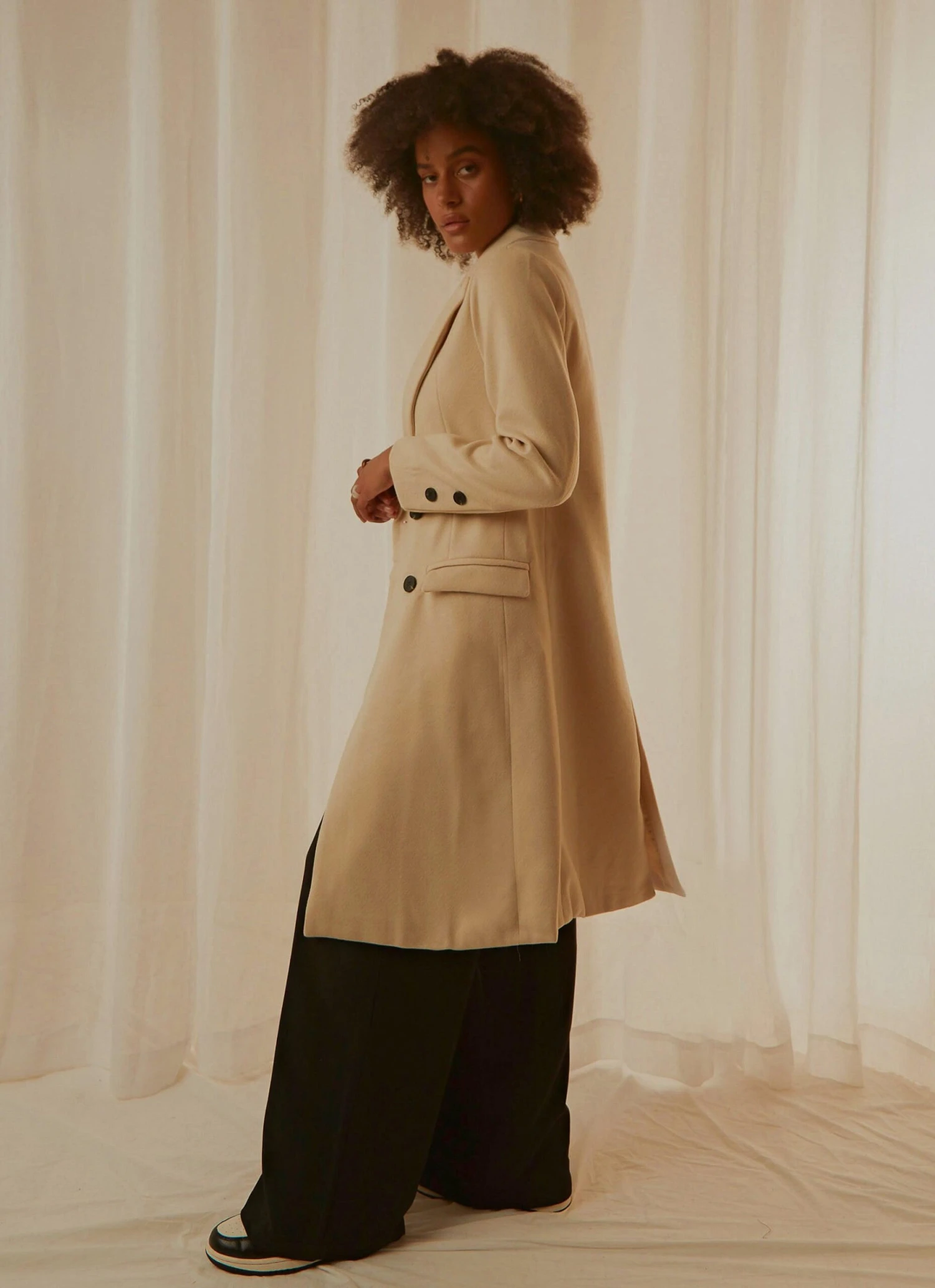 Drew Trench Coat - Beige 4 Drew Trench Coat - Beige - Image 4